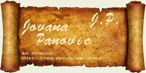 Jovana Panović vizit kartica